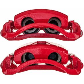 Power Stop Rear S4814 Pair of High-Temp Red Powder Coated Calipers