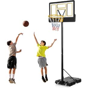 YITAHOME Basketball Hoop Outdoor 10 FT Adjustable, Portable Basketball Goals for Outside, 4.4-10FT Height Adjust, 44in Backboard and 18in Rim