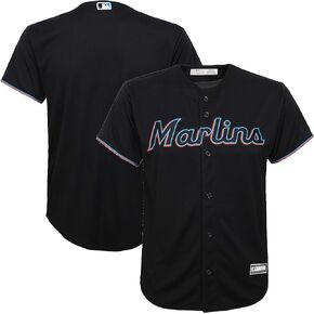 OuterStuff Miami Marlins MLB Kids Youth 8-20 Black Alternate Team Jersey