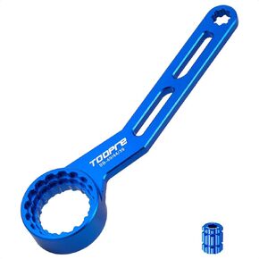 6-in-1 Bike Bottom Bracket Tool for 12/16-Notch 39/41/44/46/49mm External Cups Lockring and Crank Arm Cap Install Removal - Wrench for Shimano, SRAM, FSA, Rotor, Chris King, Truvativ GXP, Etc