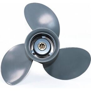 Outboard Propeller fit Honda/Yamaha 8HP 9.9HP 15HP 20HP, 8 Spline Tooth Boat Propellers, RH, 3 Blades / 4 Blades OEM Prop
