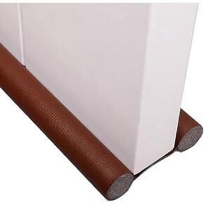 Adjustable Twin Door Draft Blocker Guard 37 Inch Home Soundproof Dust Proof Seal Strip Door Window Insulation Draft Stopper - Black