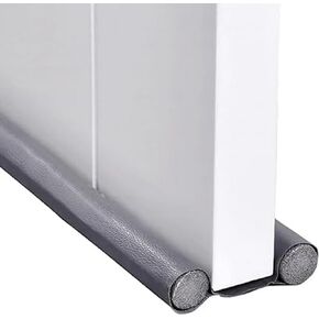 Adjustable Twin Door Draft Blocker Guard 37 Inch Home Soundproof Dust Proof Seal Strip Door Window Insulation Draft Stopper - Black