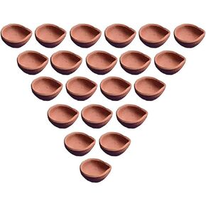Pellet store Clay Traditional Diwali Ke Diye | Earthen Clay Diya | Mitti Ka Diva | Diyas for Pooja (Set of 12