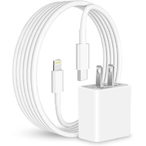 Charger Fast Charging - [Apple MFi Certified] 20W USB C Charger Block with 6FT Type C to Lightning Cable PD Adapter Wall Plug Cord Compatible with iPhone 14 13 12 11 Pro Max Mini Xs Xr X 8 iPad