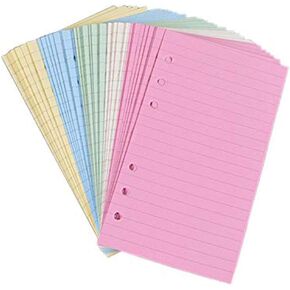 STOBOK 6-Hole Loose Leaf Paper A6 Ruled Filler Paper Loose Leaf Paper Refills Inserts for Planner Notepad,50 Pages
