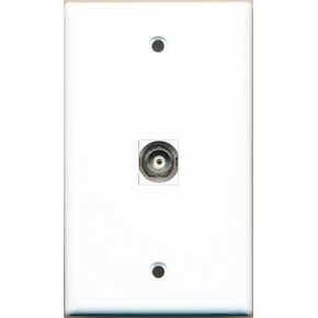 RiteAV BNC Video Wall Plate with Keystone Coupler Type Jack - 1 Port - Stainless Steel