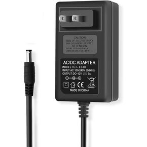 DC 12V 3A Power Supply 36W Power Adapter 100-240V 50-60Hz AC to DC Converter 12 Volt 3 Amp Power Supply Adapter with 5.5mm x 2.5mm Tip, for LED Strip Light Routers CCTV Camera etc.