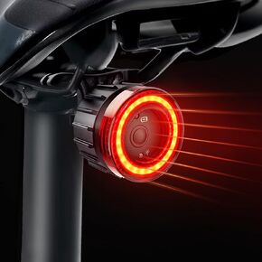 Bike Lights Bike Tail Light, Smart COB High Lumen Bicycle Rear Light with Brake Sensing, Motion Sensing, Light Sensing, and Bump Sensing, 4/6 Lighting Modes, 2 Installation Methods