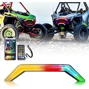 RZR PRO Front Accent Light With Chasing Color,Remote&Bluetooth Control LED Center Grill Light Compatible with 2020 2021 2022 2023 Polaris RZR PRO XP / 4 PRO R Turbo R