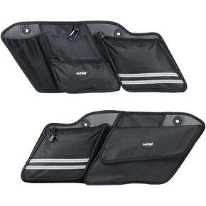 Left & Right Side Motorcycle Saddlebag Organizers Storage Bags Saddle bag Organizers Bag Compatible With For 1993-2013 Touring Road King Road Glide Electra Glide Street Glide