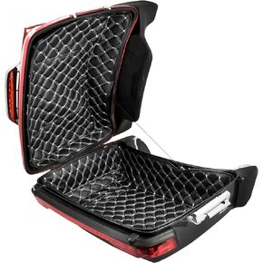HDBUBALUS King Tour Pack Liners White Thread Stitching Touring Pak Inserts Fit for Harley Touring Electra Road King Street Glide Ultra Limited 2014-2022 (Floral pattern)