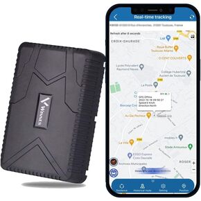 4G Magnetic GPS Tracker for Vehicles 7800mAh Vehicles Car GPS Locator Real Time GPS Tracker for Car Motorcycles Trucks Vehicles Anti-Lost Waterproof - TK915-4G