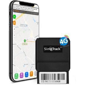 SinoTrack 4g GPS Tracker Platform No Monthly Fee, Real-Time OBD Car GPS Tracking Device Locator, Mini OBD II Vehicle Tracker with Alert System for Car, Taxi and Truck, Support Free Platform Lifetime