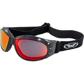 Global Vision Eliminator G-Tech Dirt Bike Motorcycle Goggles Black Frames Red Lens