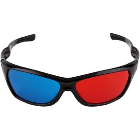 RedBlue Eyeglass Adult Black Frame Red Blue 3D Glasses for Dimensional Anaglyph Movie Accessories Game Black Televisions and Video