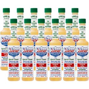 Lucas Upper Cylinder Lubricant & Fuel Injector Cleaner (5.25 oz.)-12 Pack
