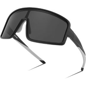 FEISEDY Sports Sunglasses, Polarized Oversized Shield for Women Men Youth, Baseball Cycling Running Outdoor Visor B2988