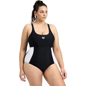 ARENA Feel Women's Panel Control Pro Back Plus Size One Piece Swimsuit Chlorine Resistant Waterfeel Fabric Bathing Suit