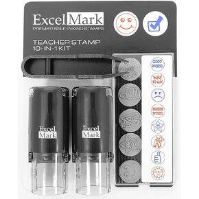 ExcelMark A17 Teacher Self-Inking Rubber Stamp Kit