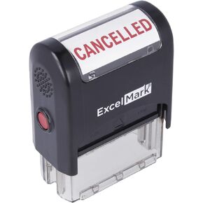 Cancelled Self Inking Rubber Stamp - Red Ink