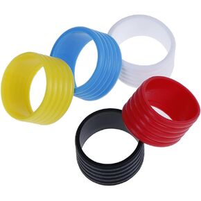 AKOAK 5 Pcs Tennis Racket Handle Elastic Rubber Ring, Racket Fixed Ring, Suitable for Tennis Racket, Badminton Racket, Squash Racket, Table Tennis Racket