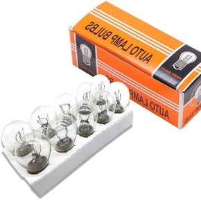 10 PCS Car 1141 Brake Light, 12V 21W Flat Foot Single Light Turn Signal Light Bulb Replacement, Compact Mini Marker Tail Running Parking Backup Light, Universal for Most Cars (Transparent)