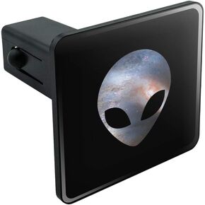 Alien Head in Space Tow Trailer Hitch Cover Plug Insert 1 1/4 inch (1.25")