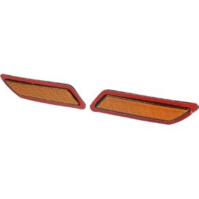 X AUTOHAUX Pair Front Bumper Reflector Side Marker 63147274521 63147274522 for BMW F30 F31 3-Series 2013-2015 Replace Amber Color Reflector Yellow