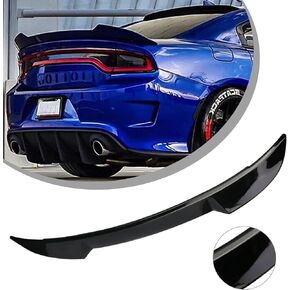 Glossy Black Rear Trunk Spoiler Wing for 2011-2021 Dodge Charger RT SXT GT SR Hellcat Style Ducktail Wing