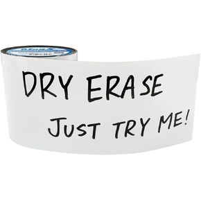 MagX Dry Erase Magnetic Strips, 3 Inch x 10 Feet, Glossy White, Dry Erase Labels, Write On and Wipe Off, Dry Erase Magnetic Tape Roll, Magnetic Whiteboard Strips (MVAD-3010) in Kuwait