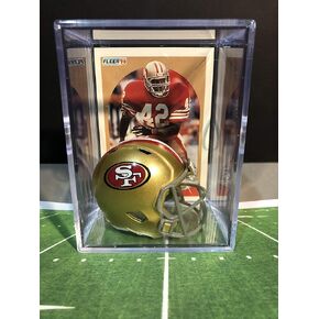 San Francisco 49ers NFL Helmet Shadowbox w/Ronnie Lott card