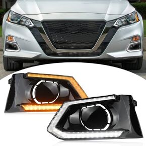 Front Bumper Fog Light Daytime Running Lamp Turn Signal LED Compatible with Nissan Altima 2019-2022 S SR SV SL Platinum