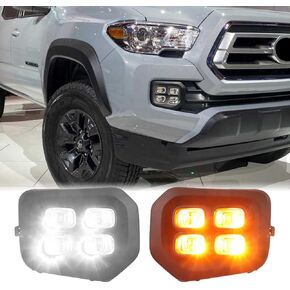 LED DRL لتويوتا تاكوما SR SR5 2016 2017 2018 2019 2020 النهار تشغيل مصباح إضاءة للضباب الحافة مع إشارة بدوره in Kuwait