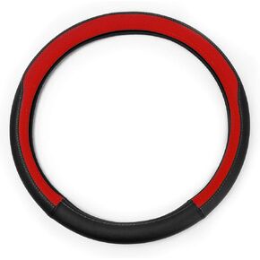 FH Group Geometric Chic Microfiber Leather Steering Wheel Cover – Universal Fit for Cars & SUVs Blue