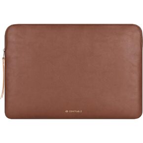 Comfyable Leather Laptop Sleeve Compatible with MacBook Pro/Air, 16/15 Inch Computer Sleeve, Mac Travel Case, Laptop Protective Pouch, Leather Laptop Cover M3/M2/M1 2024-2021, Brown