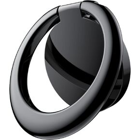 JETech Cell Phone Ring Holder, 360 Degree Rotation Metal Finger Grip Adjustable Cellphone Stand for Magnetic Car Mount, Compatible with iPhone, Galaxy, Pixel and More Smartphone (Black)