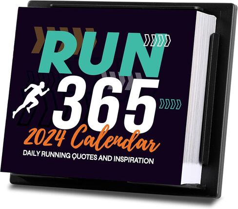 2024 Desk Calendar - Daily Calendar for desk 2024, Running Gear, 5.85'' x 4.85'', 2024 Runner's Daily Desk Calendar, Daily Running Quotes and Inspiration for Runners - Black in Saudi Arabia