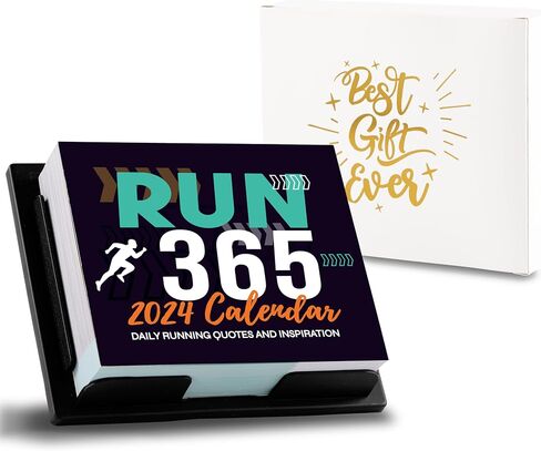 2024 Desk Calendar - Daily Calendar for desk 2024, Running Gear, 5.85'' x 4.85'', 2024 Runner's Daily Desk Calendar, Daily Running Quotes and Inspiration for Runners - Black in Saudi Arabia