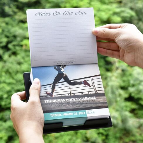 2024 Desk Calendar - Daily Calendar for desk 2024, Running Gear, 5.85'' x 4.85'', 2024 Runner's Daily Desk Calendar, Daily Running Quotes and Inspiration for Runners - Black in Saudi Arabia