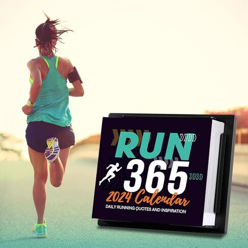 2024 Desk Calendar - Daily Calendar for desk 2024, Running Gear, 5.85'' x 4.85'', 2024 Runner's Daily Desk Calendar, Daily Running Quotes and Inspiration for Runners - Black in Saudi Arabia