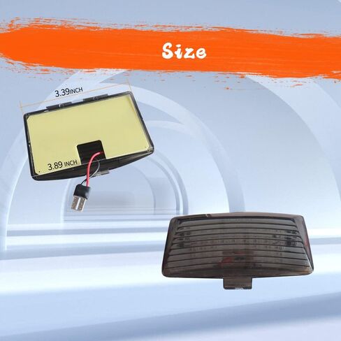 DTR2017 Smoked Front Amber Rear Red LED Fender Tip Lights Taillight for Harley Softail Heritage, Sportster, Road Glide Touring Fatboy Electra Glide FLHTC FLHTK FLTRU FLHTKL in Kuwait