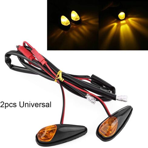 Keenso 12V Motorcycle Turn Signals,Universal Amber Motorbike Tail Light Assemblies for Motorcycle Scooter in Saudi Arabia