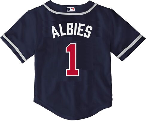 قميص OuterStuff Ozzie Albies Atlanta Braves MLB للأطفال الصغار 2-4 باللون الأزرق الداكن in Kuwait