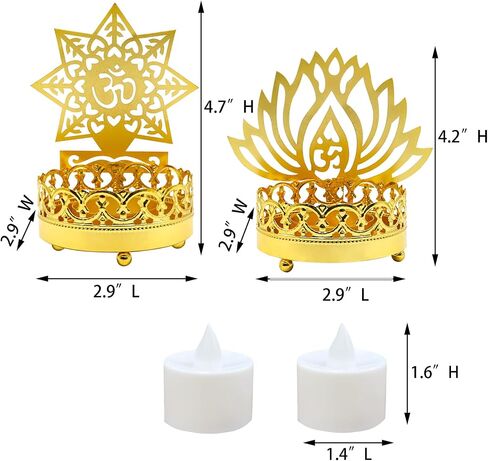 معدن OM Diwali Shadow Diyas - حامل شموع ضوء الشاي Deya عيد ميلاد الزفاف هدية الترحيب بالمنزل الهندي لمورتي بوجا البند المنزل مكتب معبد ماندير بوجا ديكور المذبح in Saudi Arabia