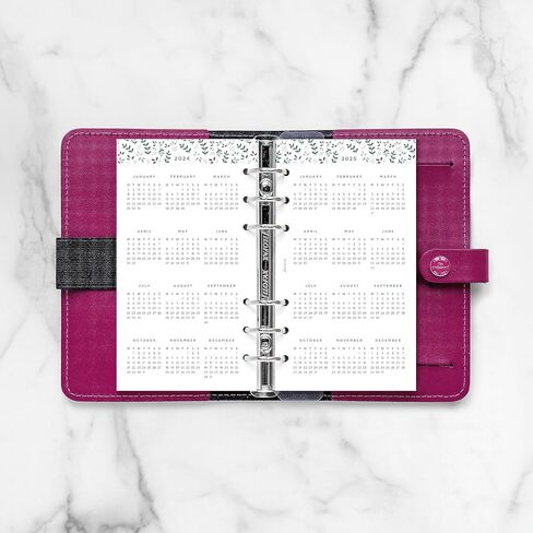 Filofax Calendar Diary Refill, Personal/Compact Size, Week-to-View, Garden Minimal Diary Pack, Multilingual: Five Languages, 2024 (C68492-24) in Saudi Arabia