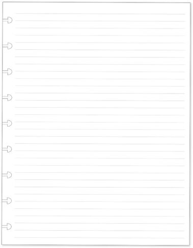 9 Disc Lined Refills for Happy Planner, 110 Gsm Loose-leaf Disc bound Inserts, 5-Color (Per Color 20 Sheets/40 Pages) planner refills Paper, 100 Sheets/200 Pages, Classic Size 7 x 9.25 Inch in Kuwait