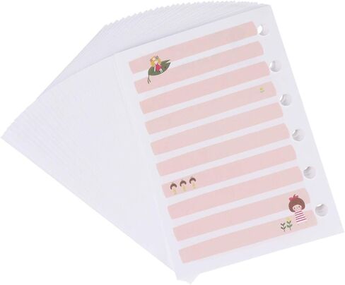 ورق إعادة تعبئة مخطط الموثق ذو 6 حلقات من NUOBESTY، حشوات ورقية فضفاضة قابلة لإعادة التعبئة لمجلة المسافر الخاصة بدفتر الملاحظات (A7/135 ورقة/270 صفحة) in Kuwait