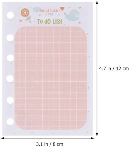 ورق إعادة تعبئة مخطط الموثق ذو 6 حلقات من NUOBESTY، حشوات ورقية فضفاضة قابلة لإعادة التعبئة لمجلة المسافر الخاصة بدفتر الملاحظات (A7/135 ورقة/270 صفحة) in Kuwait