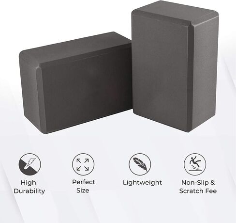 Essential Yoga Blocks, High Density EVA Foam Supportive, Soft Non-Slip Surface for Yoga, Pilates, Meditation, Block to Support and Improve Poses and Flexibility in Saudi Arabia